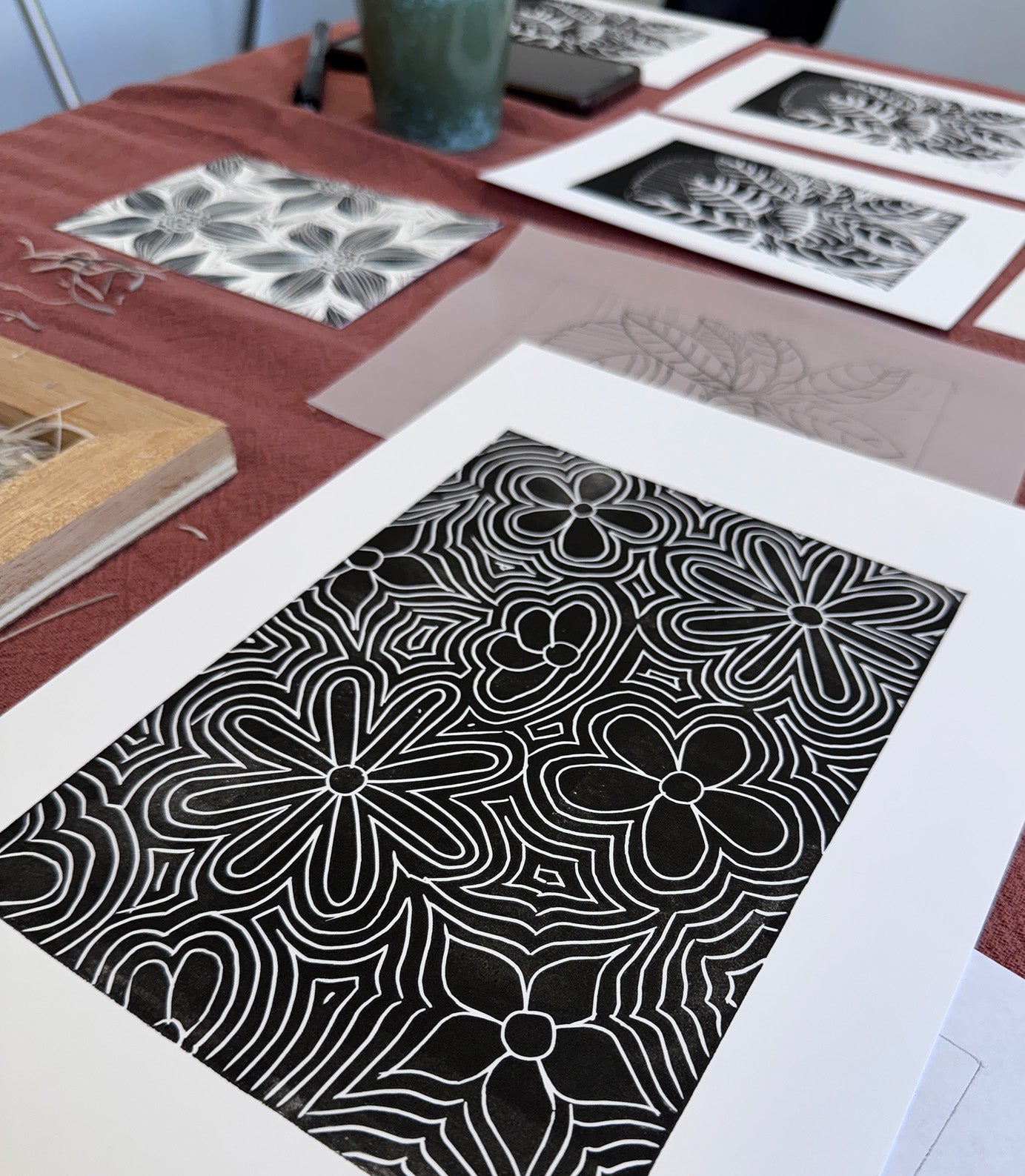 Botanical Linocut Printing