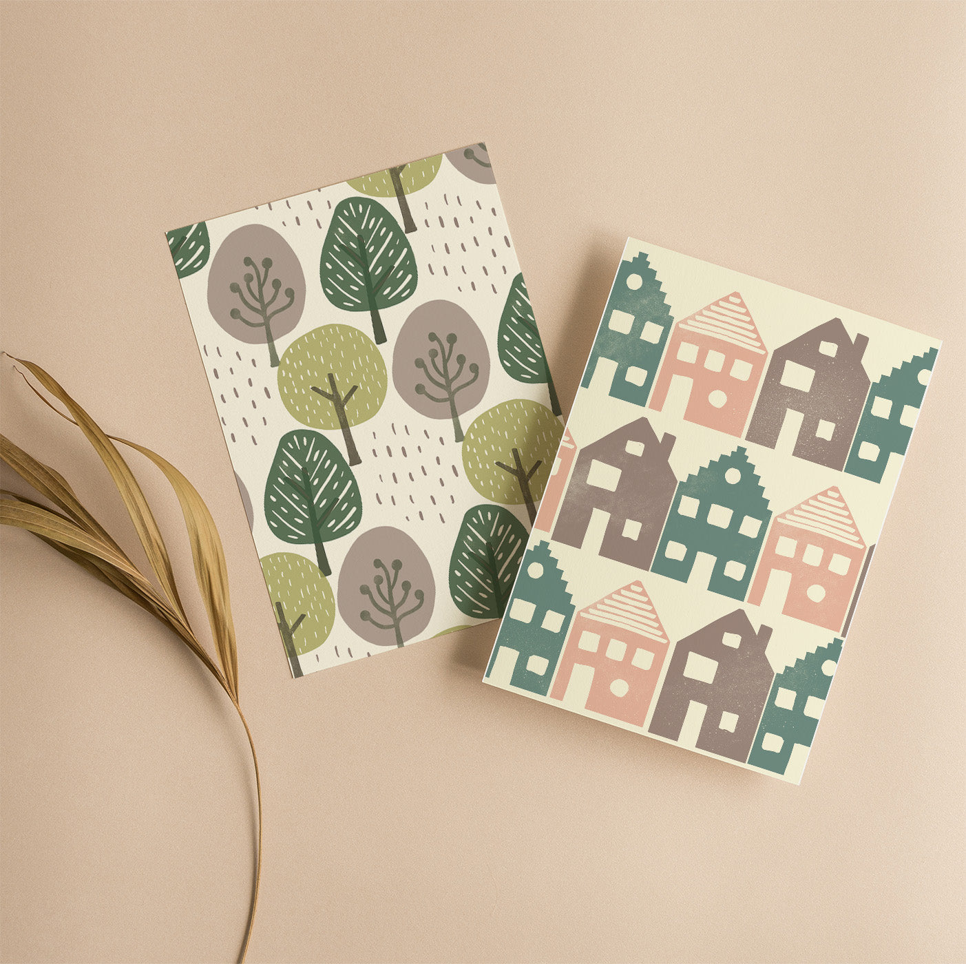 Linocut Stamps: Huisje, Boompje, Beestje