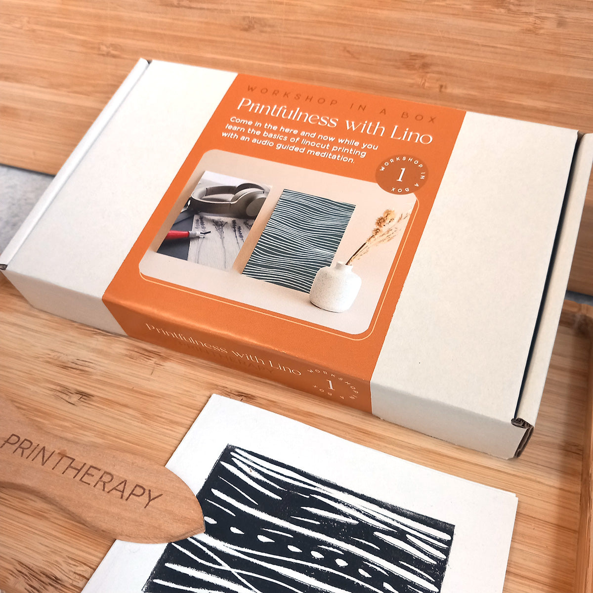 Box #1 Printfulness with Linocut